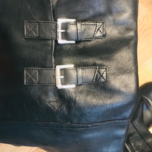 ZARA over the knee Leather Boots - Picture 3 of 6